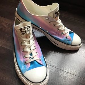 Converse sneakers pink and blue ombré